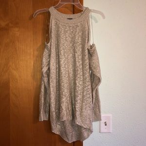 Cold shoulder sweater